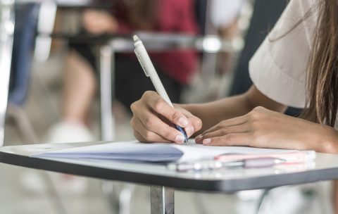 School,Student's,Taking,Exam,Writing,Answer,In,Classroom,For,Education
